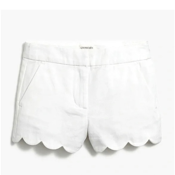 NWT GIRLS J. Crew Crewcuts Scalloped Edge Shorts Size 4 - Picture 1 of 5